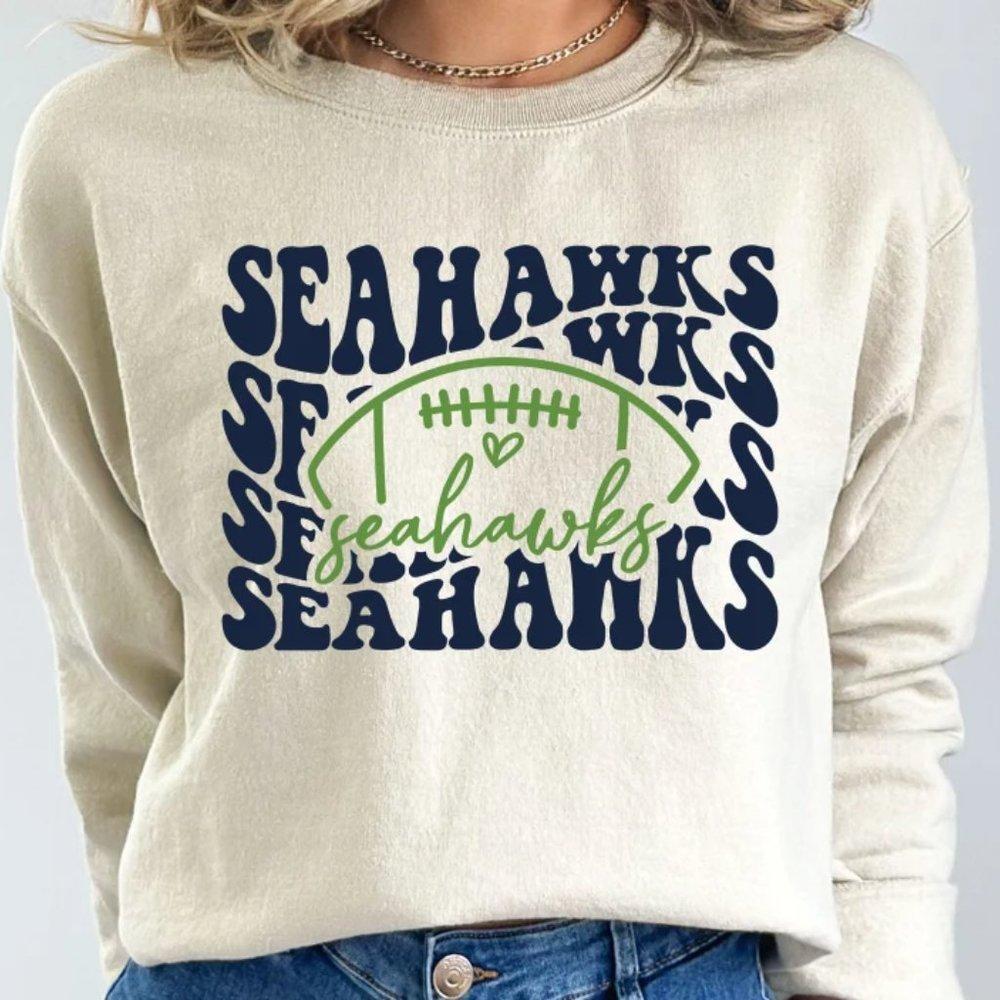 Seahawks Seattle Football, Seahawks Stacked Sweatshirt